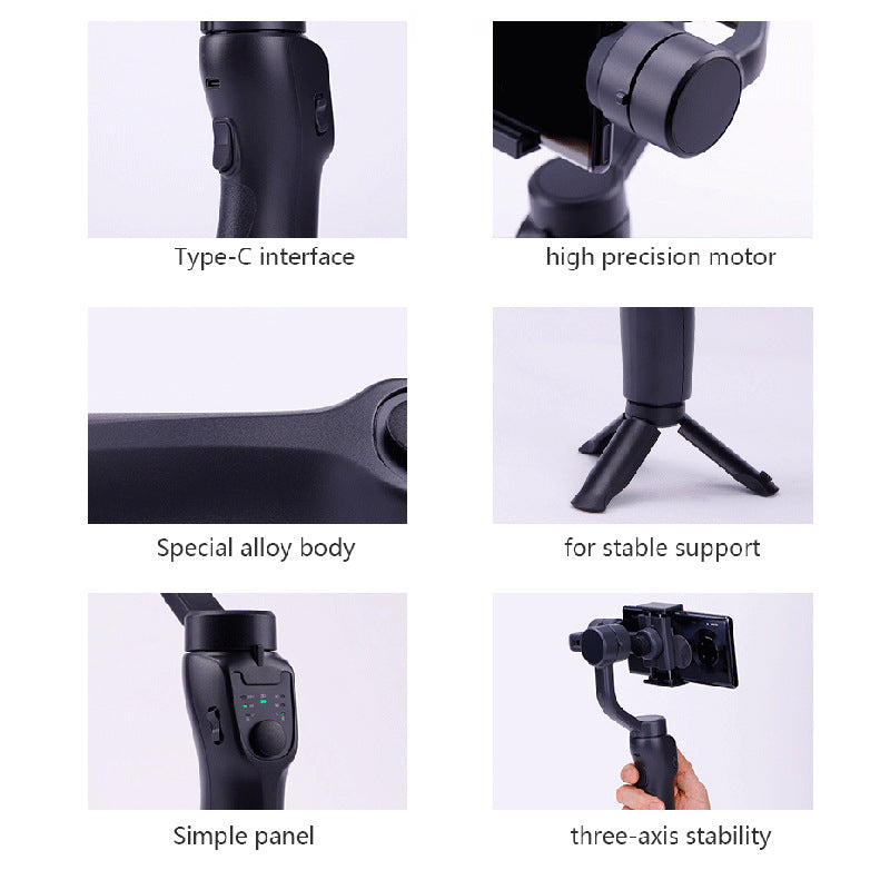 Gridlio 3-Axis Gimbal Stabilizer — Bluetooth Smartphone Tripod for Video & Streaming