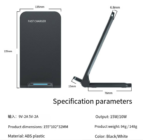 Gridlio 15W Wireless Charger — Fast Qi Charging for iPhone & Android, Type-C