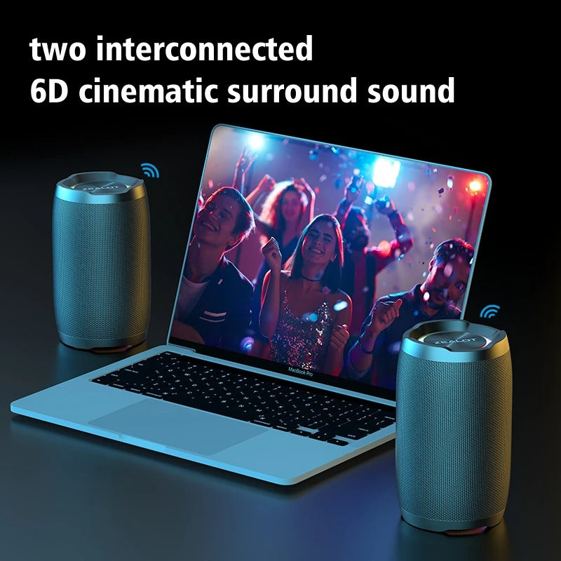 Gridlio Zealot S49 20W Portable Bluetooth Speaker — 360° Sound, IPX6 Waterproof