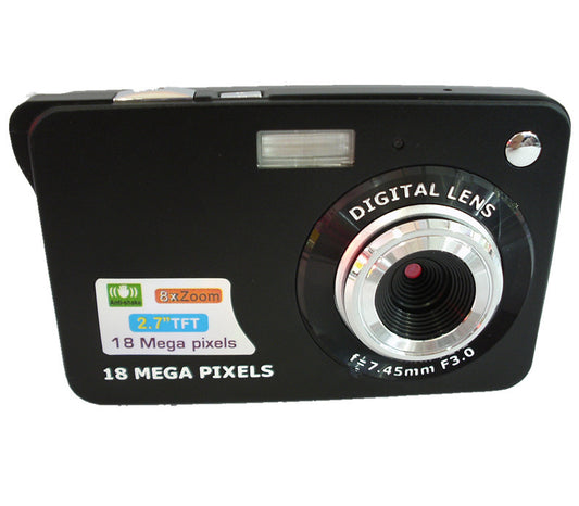 Gridlio DC530 Digital Camera — 18MP, HD Video, Slim Aluminum Design