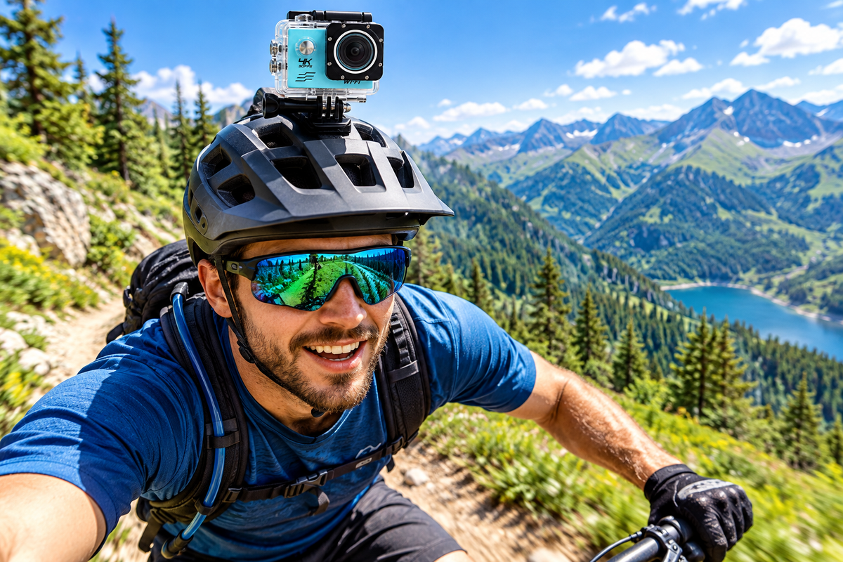4K Action Camera Lifestyle with Product