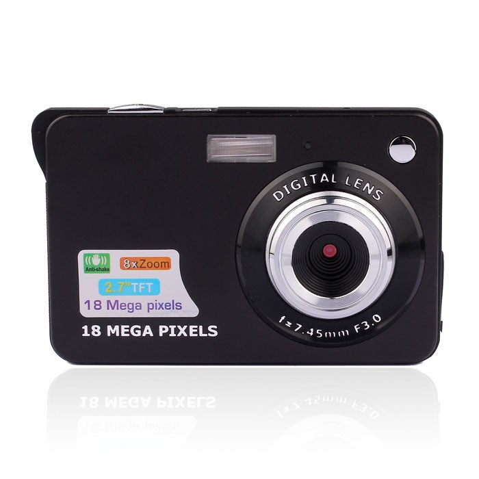 Gridlio DC530 Digital Camera — 18MP, HD Video, Slim Aluminum Design