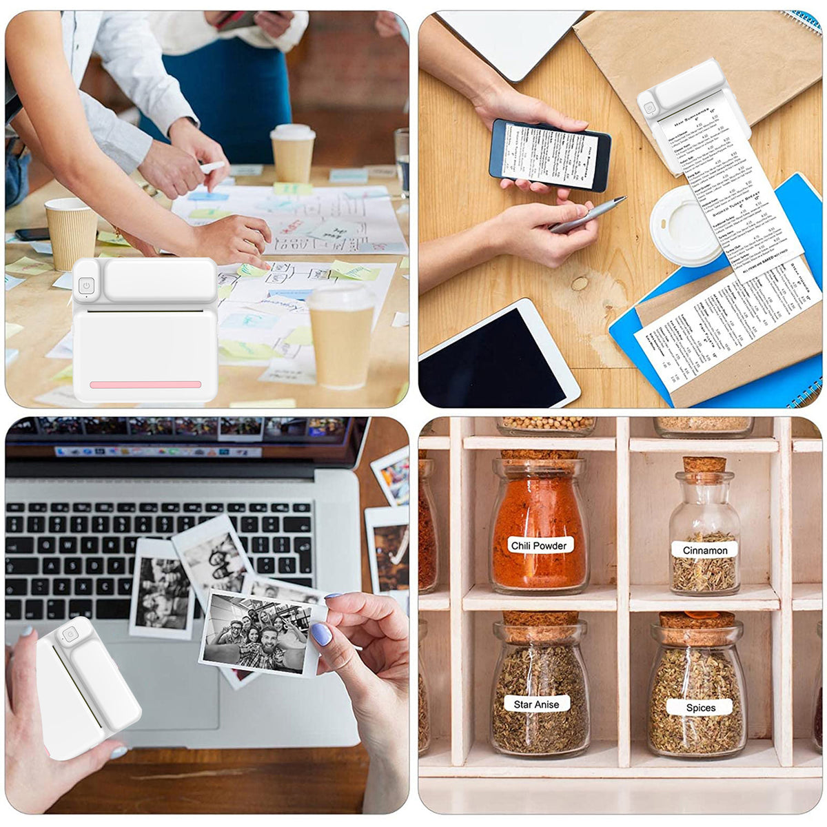 Gridlio Mini Portable Label Printer — Wireless, No Ink, Perfect for Home & Study
