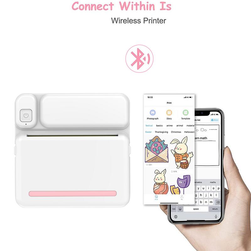 Gridlio Mini Portable Label Printer — Wireless, No Ink, Perfect for Home & Study