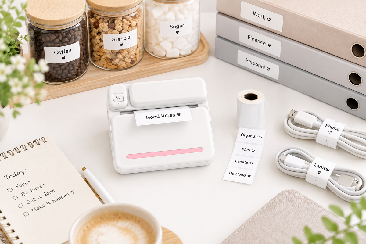 Mini Label Printer Lifestyle